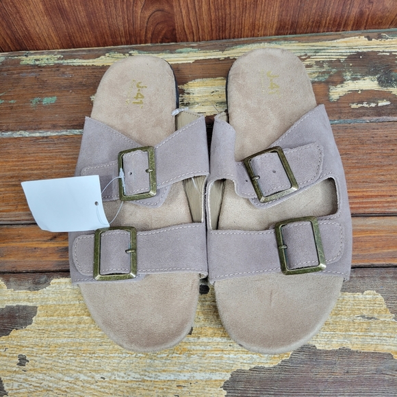 J-41 Shoes - J-41 Adventure On Pingree Suede Slide Comfort Sandals Size 8